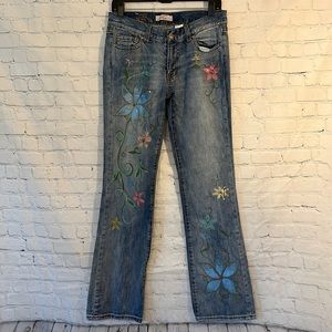 Fury lightly distressed painted jeans